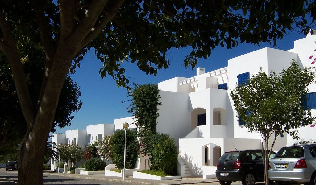 The apartment exterior and parking
